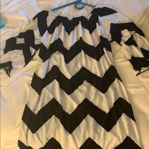 Black chevron dress